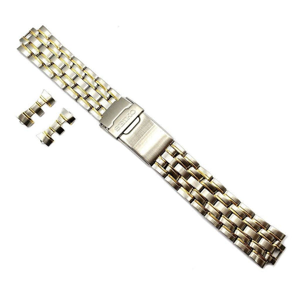 Genuine Seiko Dual Time Series Dual Tone Wide 20mm Watch Bracelet