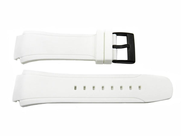 Curved End Rubber Watch Strap White WB Original