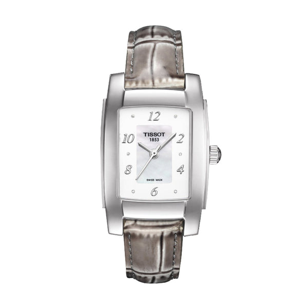 Genuine Tissot 14mm T10 Grey Leather Strap without Buckle by