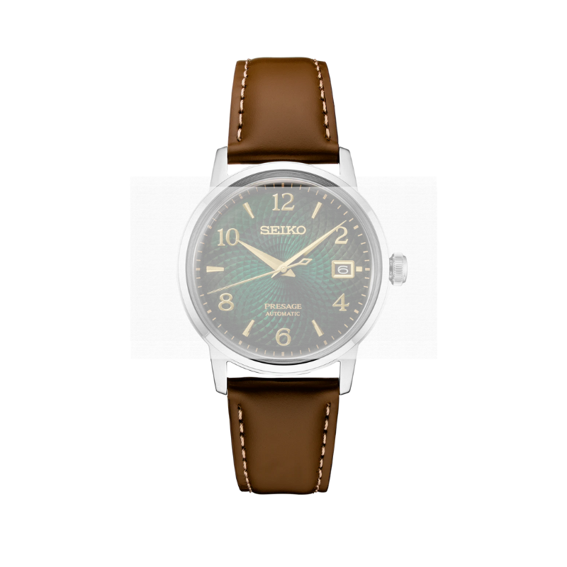 Original Seiko Dark Brown Leather Strap 20mm