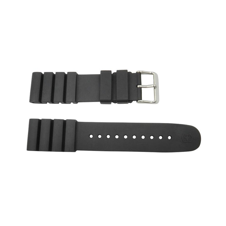 Geniune Swiss Army INOX Series 22mm Black Rubber Watch Strap image