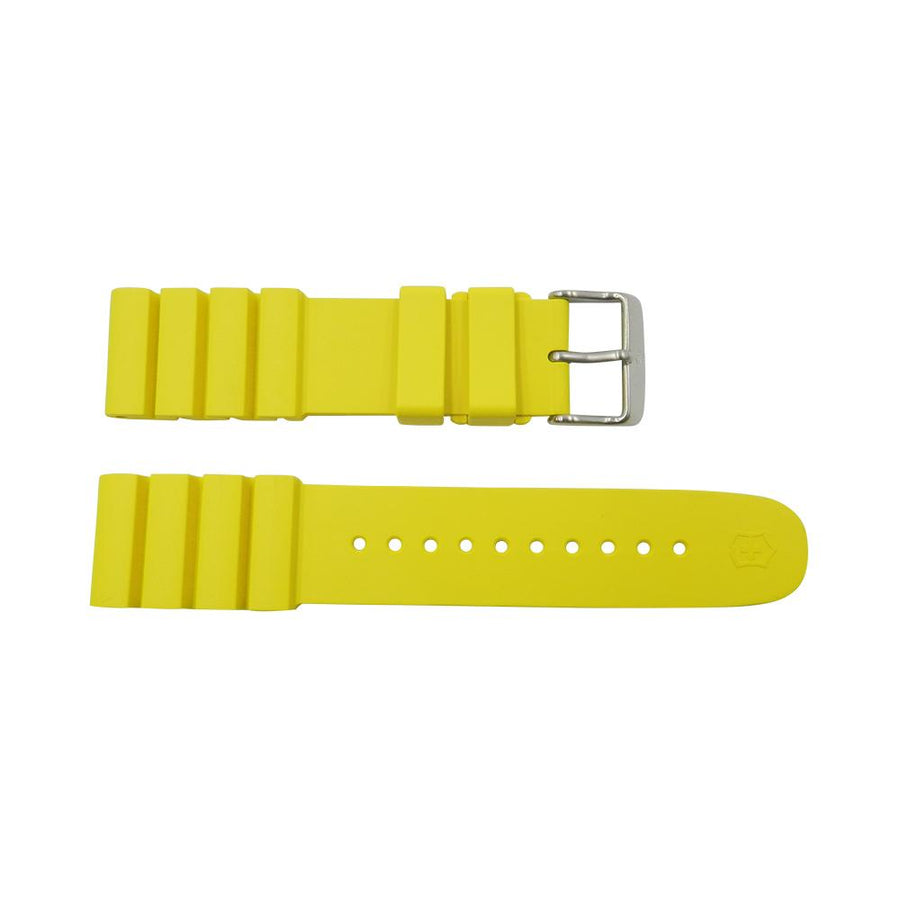 Victorinox INOX Series 22mm Yellow Rubber Watch Strap image