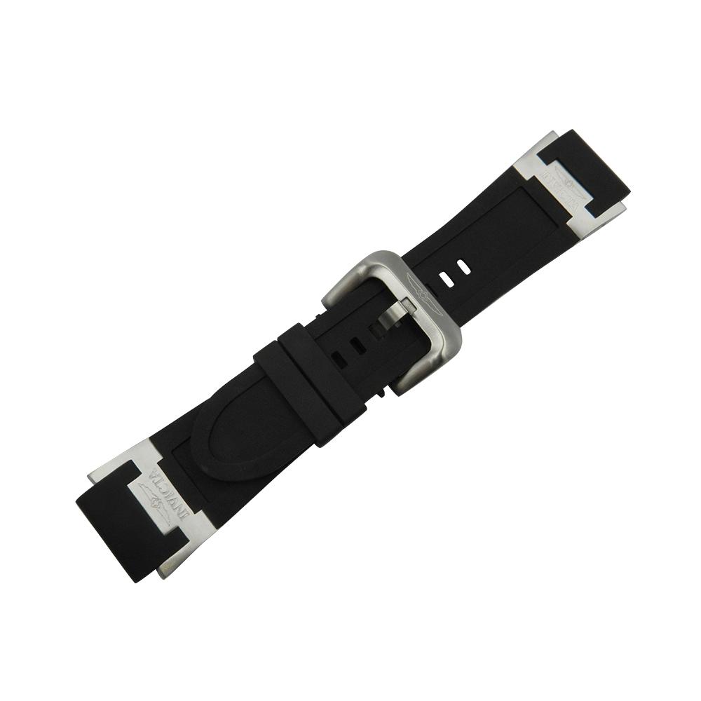 Invicta I-Force 24mm Black Rubber & Steel Watch Strap image