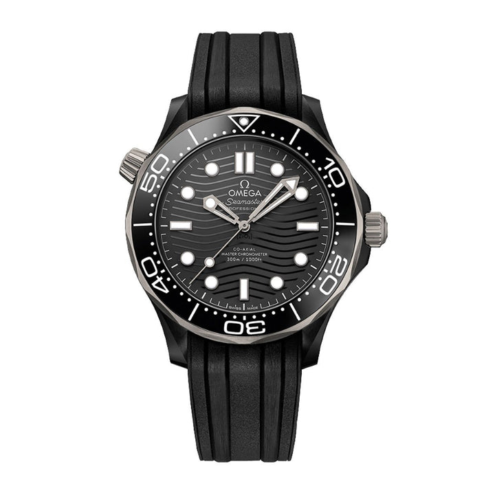 OMEGA SEAMASTER 21MM DIVER 300M BLACK RUBBER STRAP image