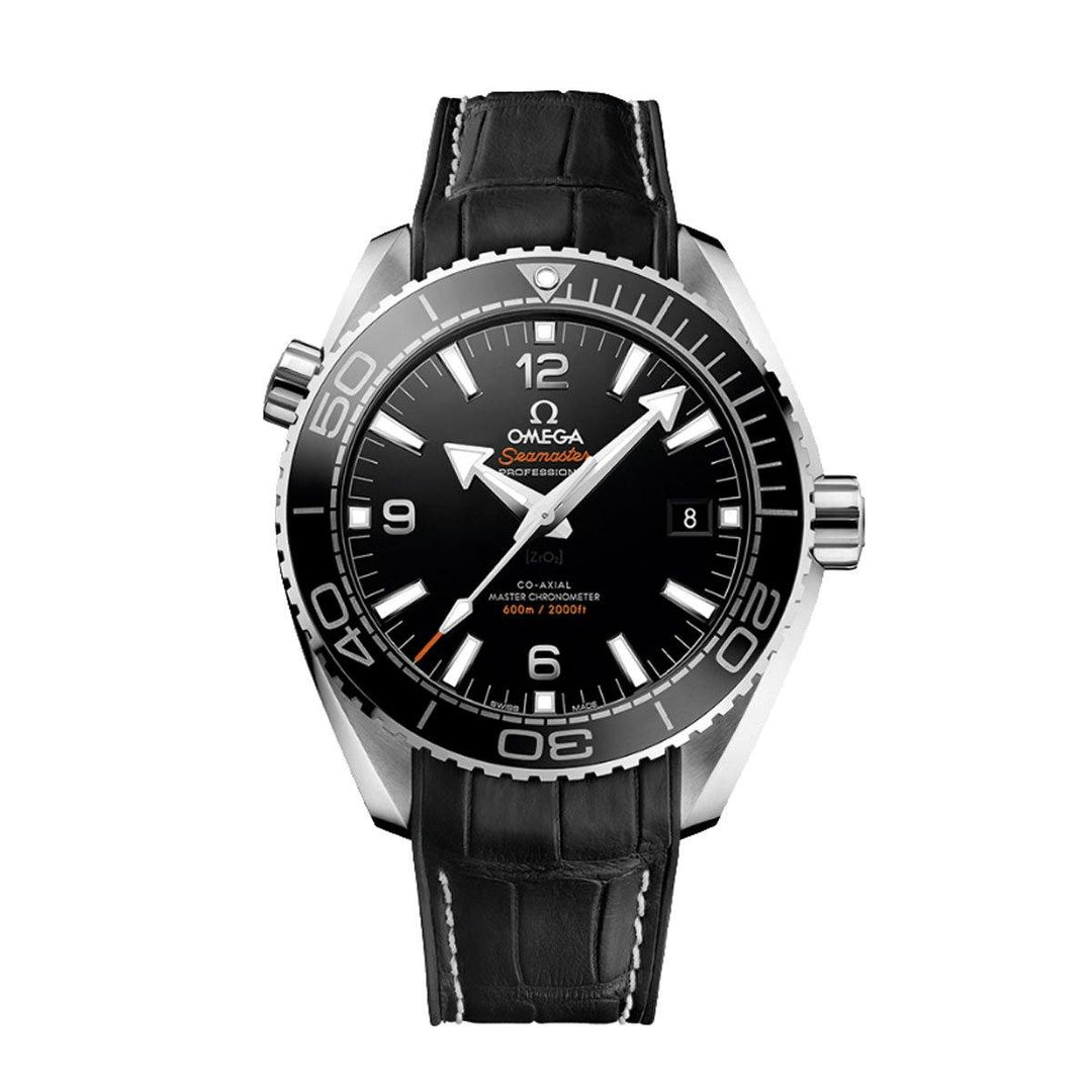 OMEGA PLANET OCEAN 600M OMEGA CO-AXIAL BLACK LEATHER STRAP image