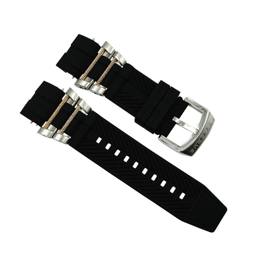 Invicta Black 36.8 mm Black Rubber Strap For Invicta Bolt 0829