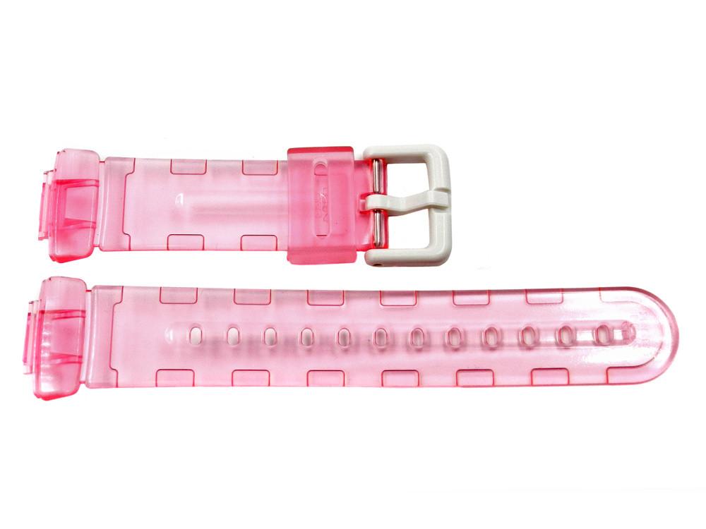 Genuine Casio Ladies Baby G Pink Resin 23/14mm Replacement Watch Strap image