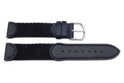 Original Swiss Army Band 19mm-Nylon/Leather-Black