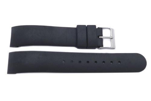 Genuine Swiss Army Black Rubber 17mm Watch Strap