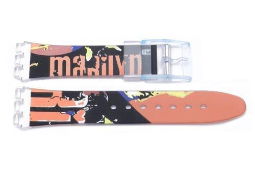 Swatch Replacement Plastic Marilyn Design 17mm Watch Strap