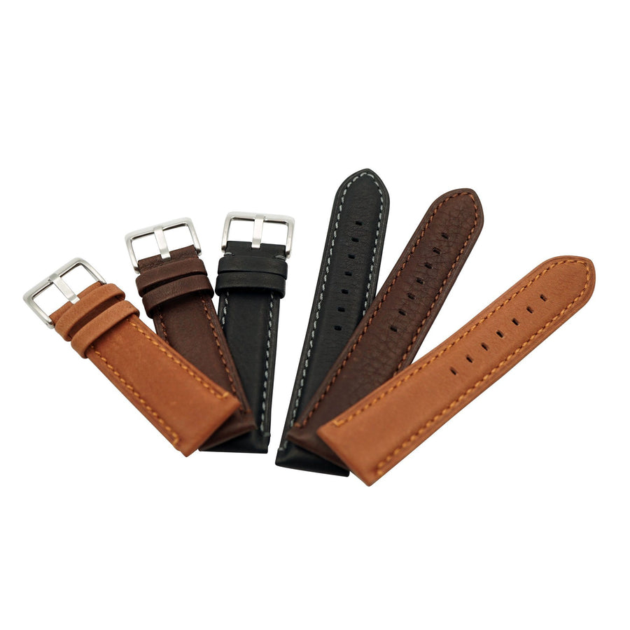 Italian Soft Water Proof Padded Leather Watch Band image