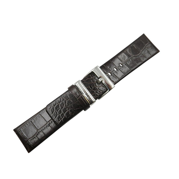 Kenneth Cole 24mm Brown Crocodile Grain Leather Strap image