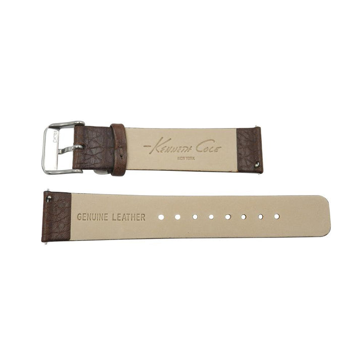 Kenneth Cole 21mm Dark Brown Leather Watch Strap image