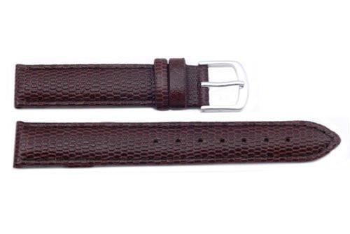 Hadley Roma Java Lizard Grain Brown Textured Leather Long Watch Strap