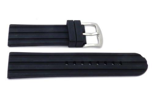 Genuine Silicone Heavy Duty Straight Tread Sport Style Watch Strap