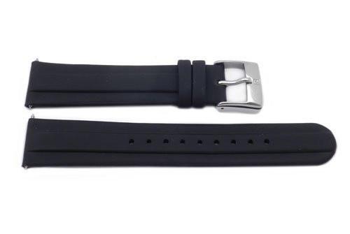 Swiss Army Genuine Rubber Black Officer's 1884 20mm Watch Strap