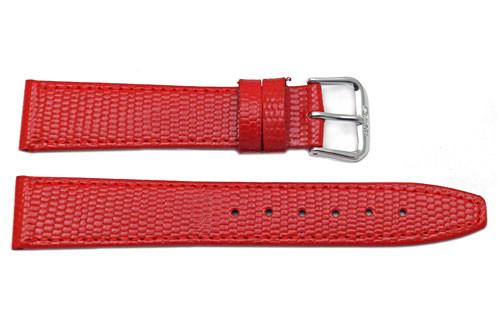 Lizard Grain Genuine Leather Flat Watch Band image