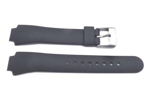 Genuine Swiss Army Black Smooth Rubber 13mm Peak Watch Strap