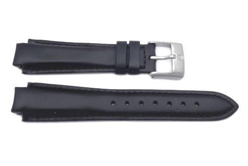 Genuine Swiss Army Black Smooth Leather 13mm Peak Watch Band