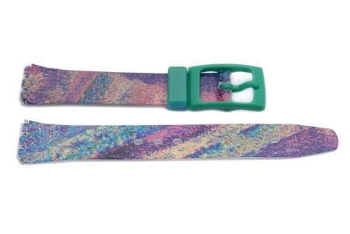 Swatch Replacement Plastic Multicolored Stripes Design Watch Band