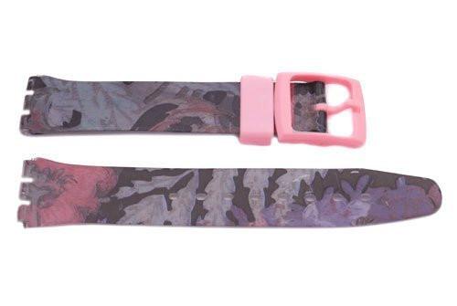 Swatch Replacement Plastic Flower Design 17mm Watch Strap