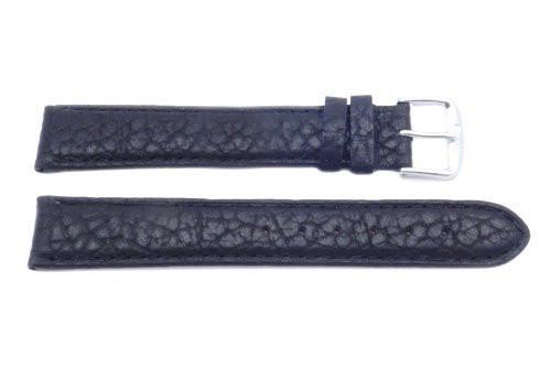 Black Wyoming Buffalo Leather Long Watch Band