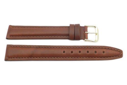 Brown Oil Tanned Leather Long Ladies' Watch Band