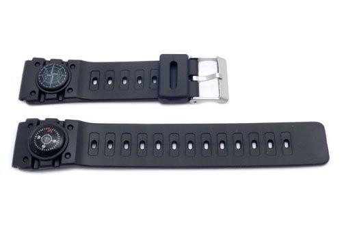 Black 20mm Compass Watch Band P3073