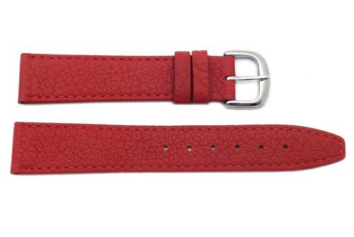 Classic Buffalo Leather Flat Watch Strap With Stitching image