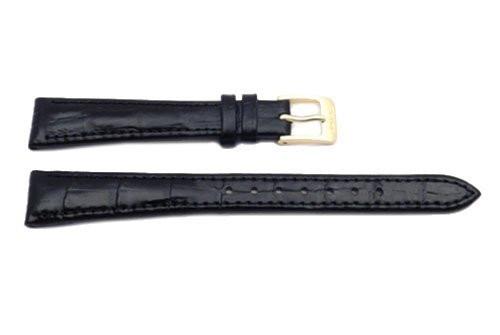 Seiko Black Leather Alligator Grain Watch Band