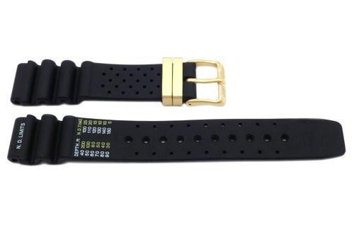 Citizen Black Rubber Aqualand 19mm Watch Strap