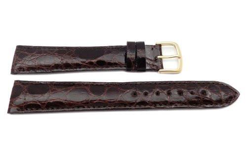 Hadley Roma Brown Genuine Crocodile Hypo Allergenic Watch Band