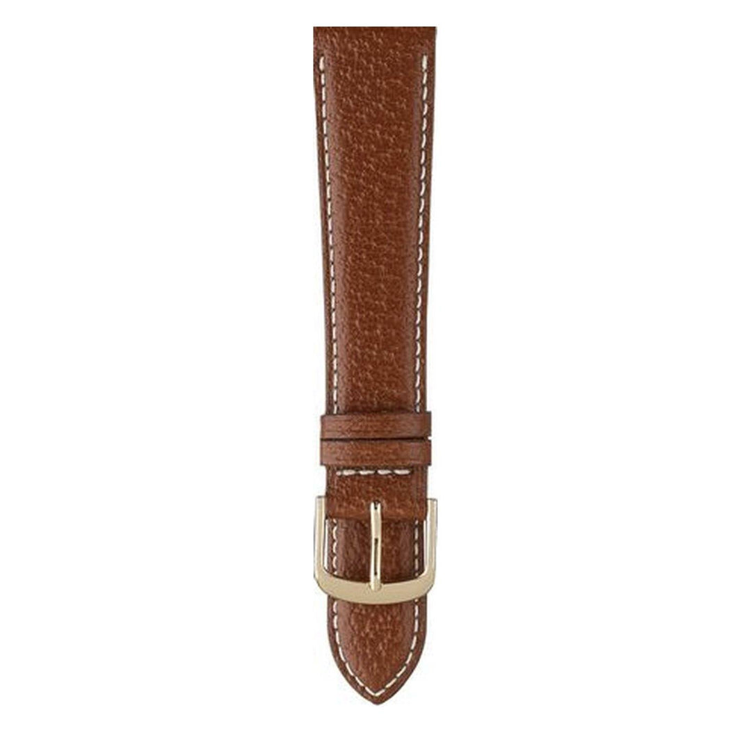 Padded Pigskin with Ecru Stitch lined with soft nubuck leather Watch Strap image