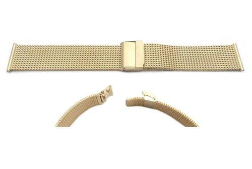 Hadley Roma Gold Tone Mesh Style Watch Strap