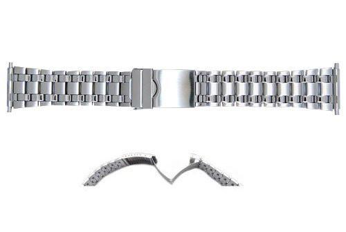 Hadley Roma Mens Wide Link Stainless Steel Watch Bracelet