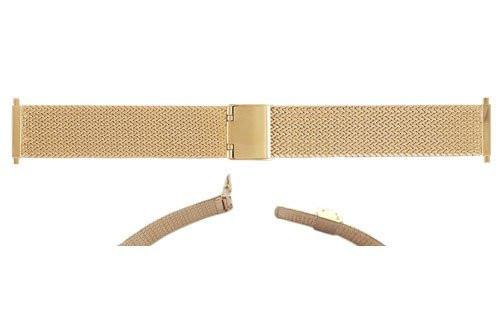 Hadley Roma Mens Gold Tone Mesh Style Watch Bracelet