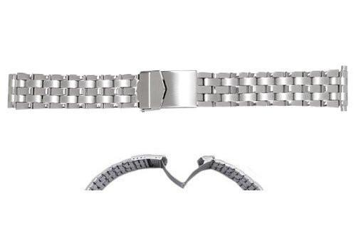 Hadley Roma Mens Stainless Steel Link Design Watch Bracelet