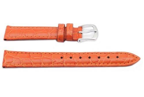 Hadley Roma Orange Ladies Crocodile Grain Watch Strap