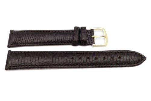 Hadley Roma Dark Brown Mens Lizard Grain Watch Strap