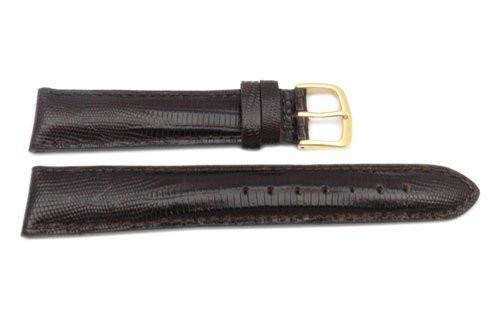 Hadley Roma Mens' Brown Teju Lizard Grain Hypo Allergenic Watch Strap