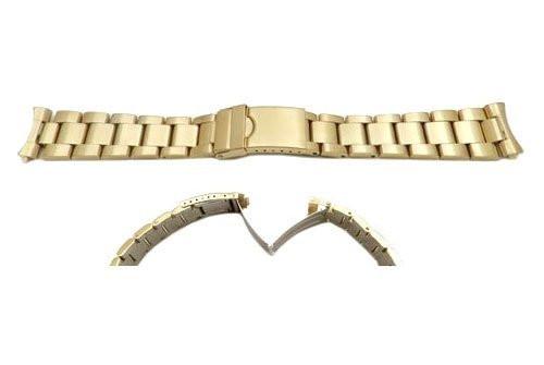 Hadley Roma 20mm Gold Tone Rolex Oyster Style Solid Link Watch Bracelet