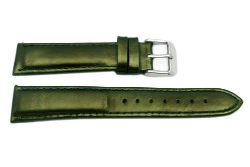 Hadley Roma Ladies Olive Genuine Leather Watch Strap