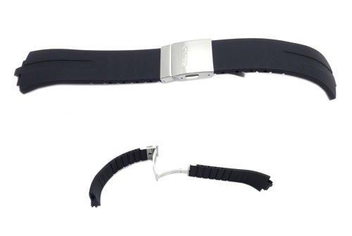 Seiko Black Rubber Men's 16mm Watch Band