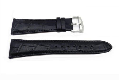 Citizen Black 23mm Crocodile Grain Leather Watch Band