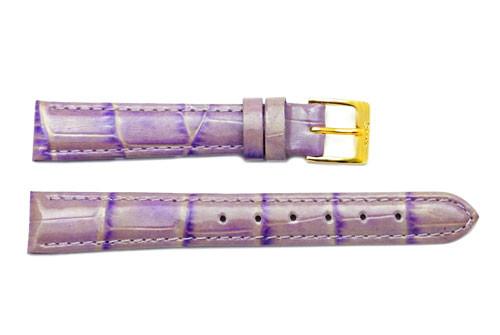 Alligator Grain Genuine Leather Glossy Watch Band image