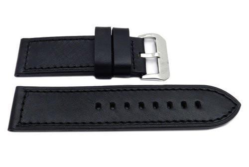 Hadley Roma Genuine Saddle Leather Brown Extra Heavy Padded Watch Strap