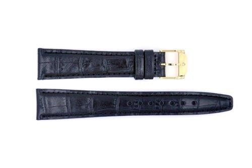 Genuine Movado Textured Leather Black Crocodile Grain 18mm Watch Strap image