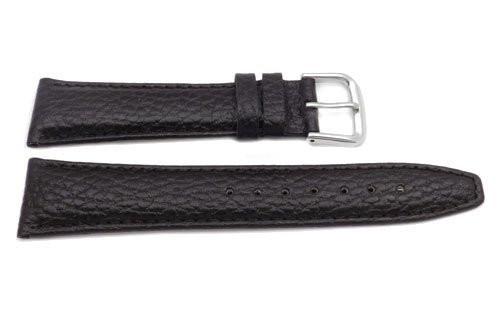 Genuine Textured Leather Matte Dark Brown Watch Strap