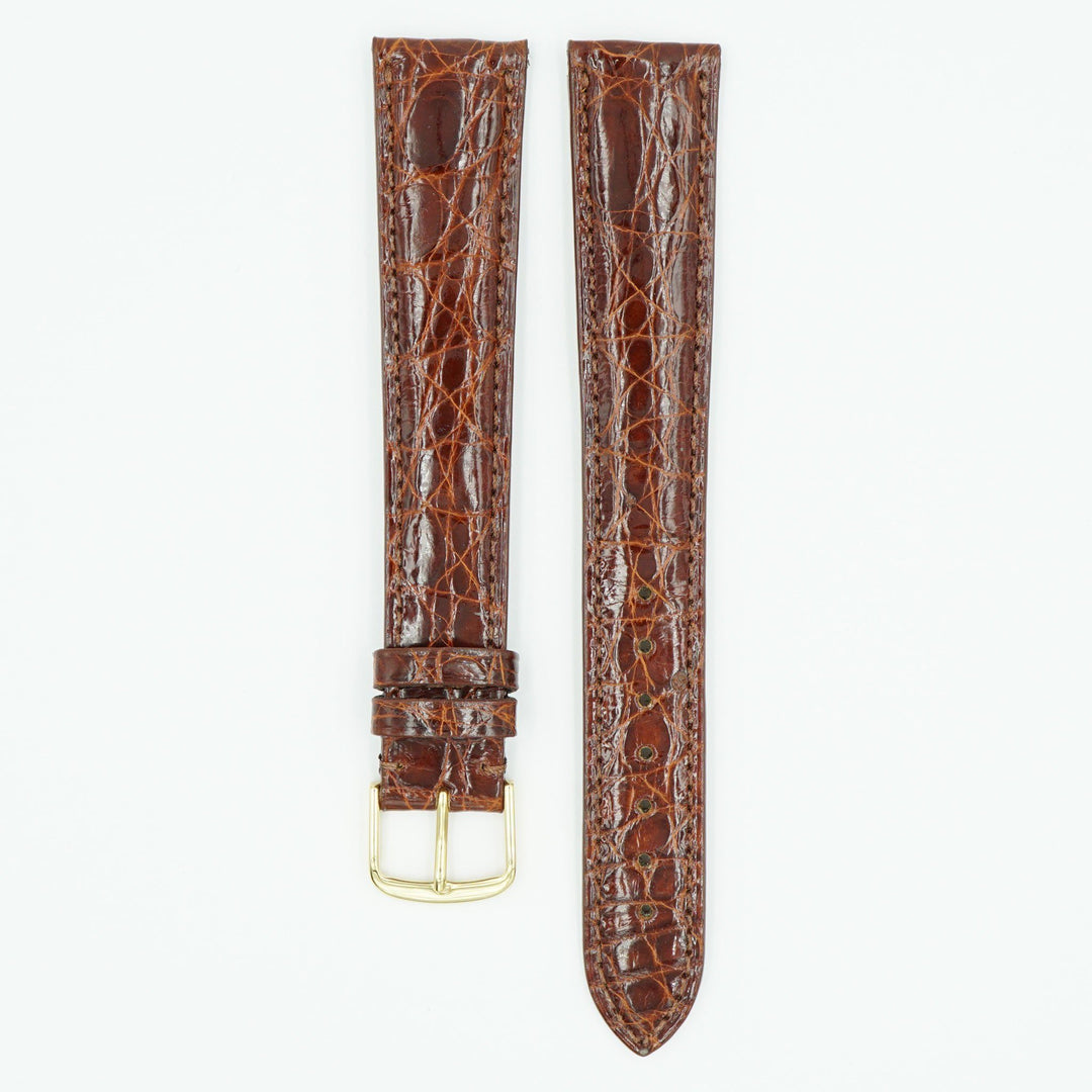 Crocodile Honey Extra Long Leather Watch Strap image