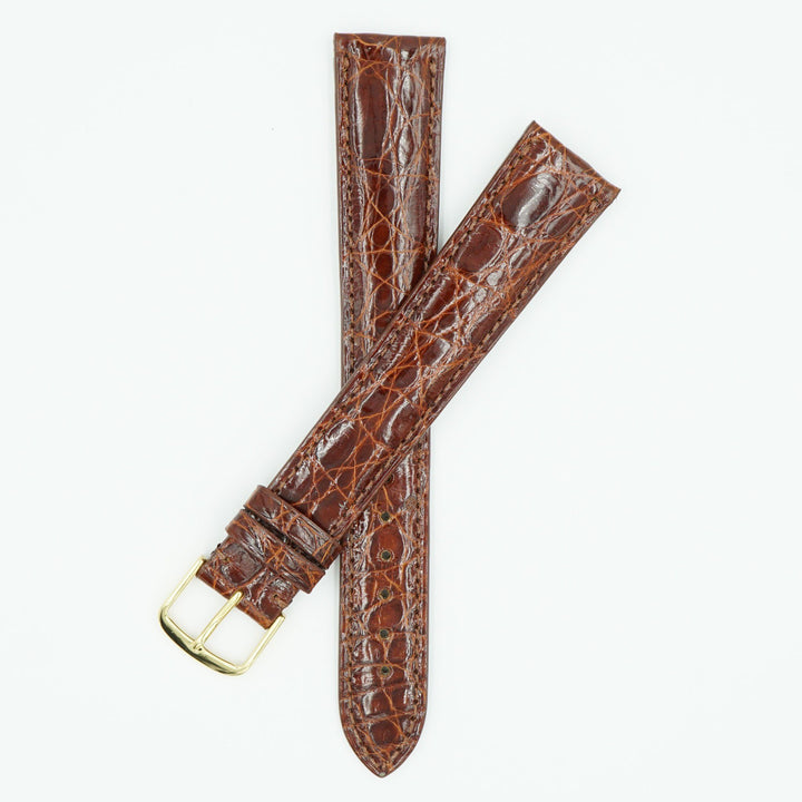 Crocodile Honey Extra Long Leather Watch Strap image